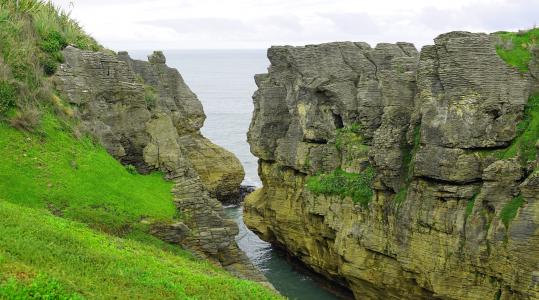 煎饼岩, 新西兰, 西海岸, 南岛, 悬崖, 没有人, 自然