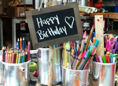 黑板, 生日, 文本, 手写, 庆祝活动, 快乐, 问候