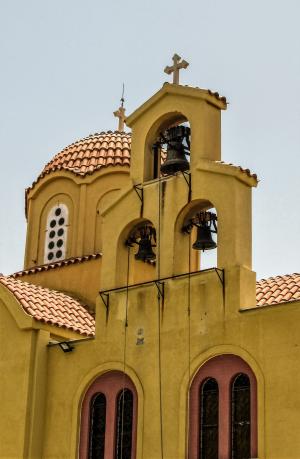 塞浦路斯, tersefanou, 教会, 钟楼, 钟声, 建筑, 东正教