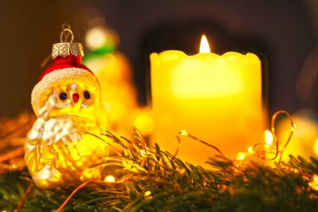 圣诞节, 装饰, 浪漫, 猫头鹰, 蜡烛, 心情, 来临