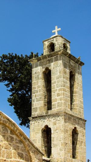 塞浦路斯, frenaros, 奇洛斯迈克尔, 教会, 钟楼, 东正教, 中世纪