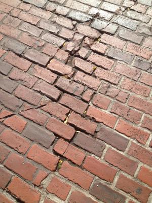 波士顿, 马萨诸塞州, 破解, 人行道上, 城市, 砖, 新英格兰