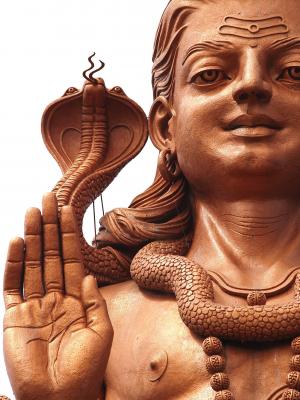 宗教, 印度教, 和平, 雕像, 与眼镜蛇, 灵性, 雕塑