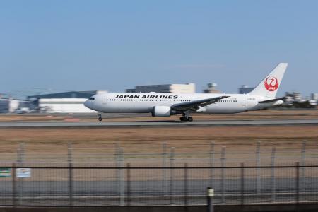 日本, 飞机, 波音767, 大阪机场
