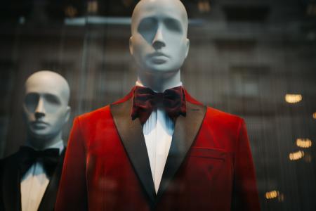 时装模特, 红色, 西装, 夹克, 领结, 人类的表示形式, 零售