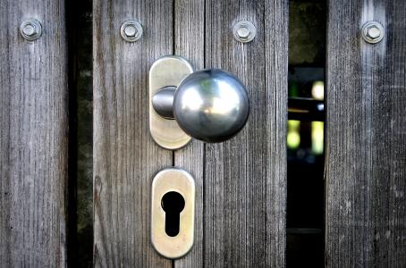 门, 门把手, 锁孔入路, 木材, 木制