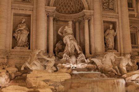 建筑, 艺术, 巴洛克式, 喷泉, 意大利, 文艺复兴时期, 罗马