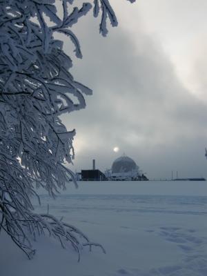 wasserkuppe, 雷达穹顶, 冬季灯, 冬日的阳光, 雪, 回光, 感冒