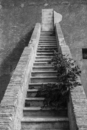 楼梯, 逐渐, 出现, 建筑, 逐渐的体系结构, 走了, 中世纪