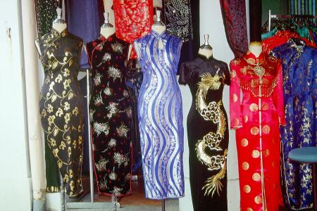 连衣裙, 窗口, 亚洲, 多彩, 颜色, 穿衣服, 新加坡