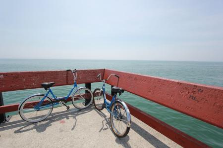 自行车, 骑自行车, 自行车, 海, 自行车, 水上的地平线, 运输
