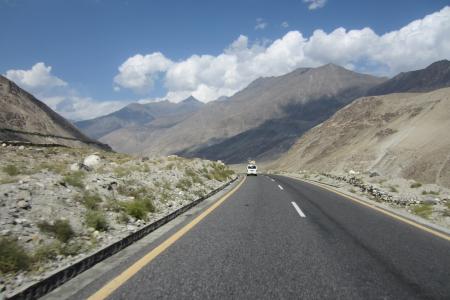 道路, 现场, 风光, 山脉, 路径, 方式, 巴基斯坦