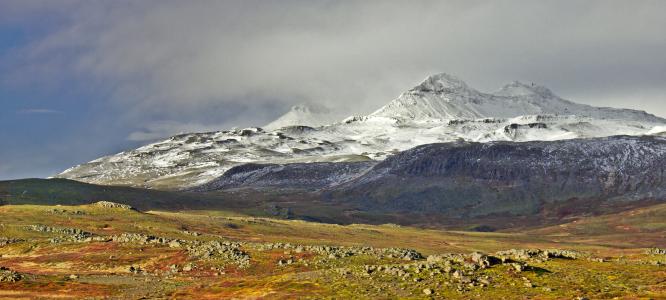 山脉, 白雪皑皑, 冰岛, 景观, 自然