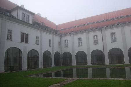 建筑, 修道院, 雾