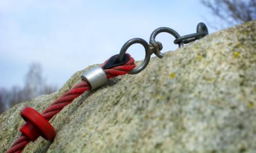 登山, 绳子, 爬上, 安全, 安全, 备份, bergsport