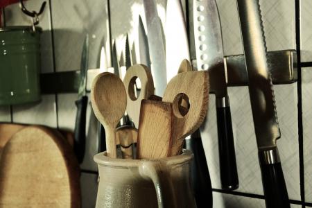 木勺, 刀, 厨房用具, 厨师, 厨房, 餐具, 预算