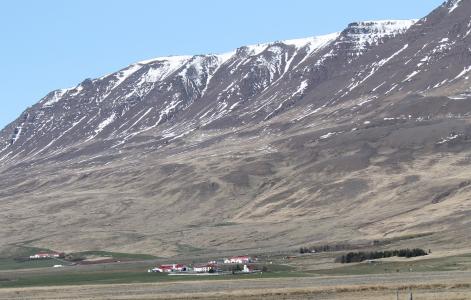 冰岛, 景观, 风景名胜, 山脉, 雪, 农场, 建筑
