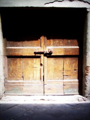 门, 旧门, 棕色, 入口
