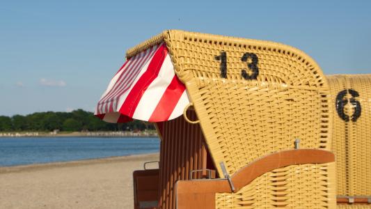 海滩, 沙滩椅, 沙子, 俱乐部, 风保护, 假日, 海