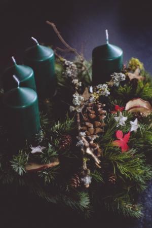 蜡烛, 圣诞节, 针叶树, 装饰, 蜡烛, 冬天