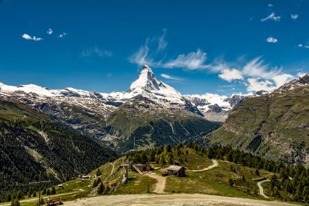 瑞士, 马特宏峰, 采尔马特, 山, 景观, 阿尔卑斯山, 高峰