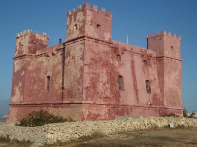 防御, 砌体, 城堡, 红塔, 马耳他, 堡垒, 塔