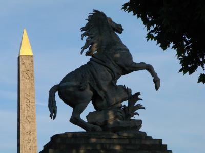 雕塑, 方尖碑, 马, chevaux de 马利, 香榭丽榭, 地标, 建筑