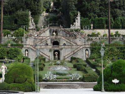garzoni 别墅花园, 托斯卡纳, collodi, 意大利, 刺绣地坪, 楼梯, 栏杆