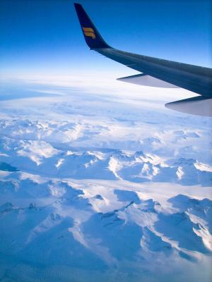 飞机, 飞机, 翼, 冰, 雪, 冰山, 冬天