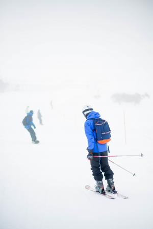行动, 感冒, 有雾, 冰, 人, 滑雪者, 滑雪