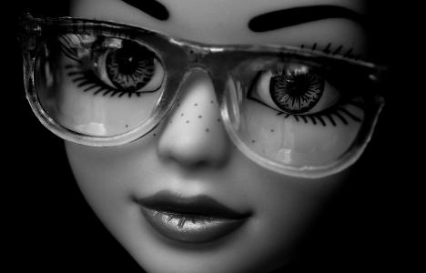 娃娃, 漂亮, 脸上, 眼睛, 眼镜, 美, 头发