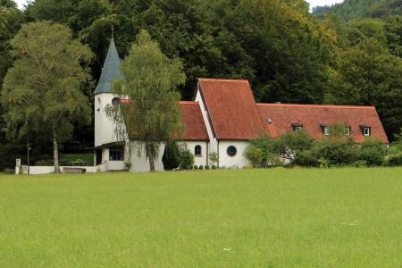 教会, 和平教会, aschau, chiemgau, 建筑, 建筑风格, 新教徒