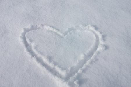 心, 爱, 雪, 雪心, 渴望, 冬天, 浪漫