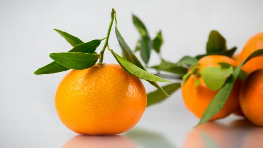 橙色, 水果, 表, 叶子, 新鲜, 柑橘, 健康