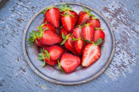 草莓, 水果, 镀, 户外, 红色, 美味, 素食主义者