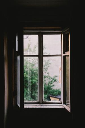 黑暗, 窗口, 盾牌, 玻璃, 透过窗口看, 窗口框架, 玻璃-材料