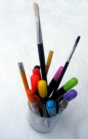 钢笔, 笔刷, 颜色, 多彩, 笔刷, 彩色的铅笔, 蜡笔