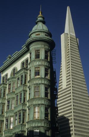 圣旧金山, 加利福尼亚州, 摩天大楼, 建筑, 建筑外观, 城市场景, 建筑的结构