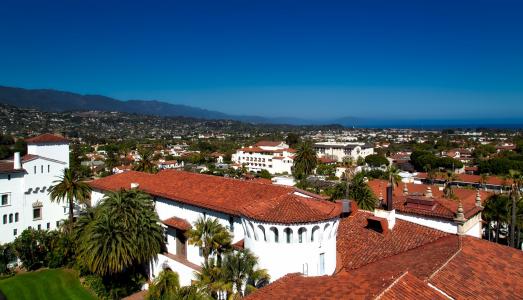 圣塔芭芭拉分校, 加利福尼亚州, 城市, 城市, 城市, 屋顶上, 视图