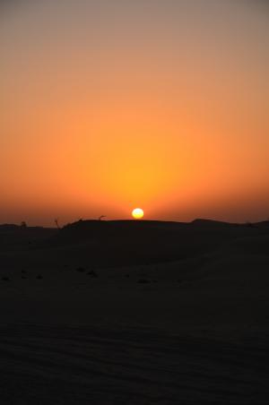 日落, 沙漠, 阿布达比