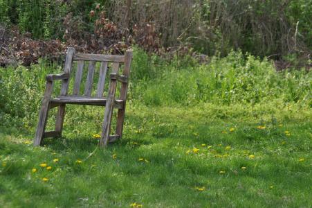 弛豫, 简单, 最小, 椅子, 把旧椅子, 花园, 坐
