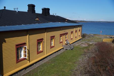 房子, 芬兰, 度假, 屋顶, 舒适, 海, 黄色