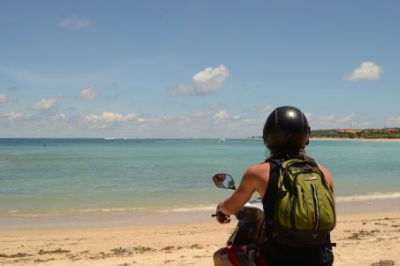 巴厘岛, 滑板车, 假日, 冒险, 海滩, 海, 沙子