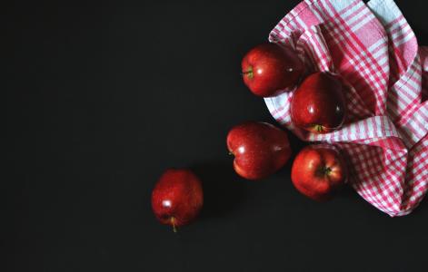 苹果, 水果, 新鲜, 布, 健康, 有机, 红色