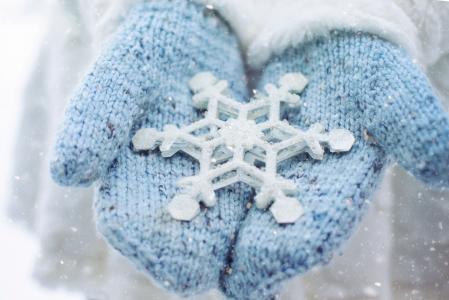 雪, 冬天, 连指手套, 雪花, 感冒, 赛季, 圣诞节