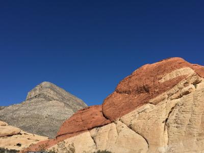 美国旅游, 红色岩石峡谷, 红色, 岩石, 蓝蓝的天空