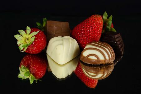草莓, 巧克力, 食品, 甜, 草莓, 水果, 甜点