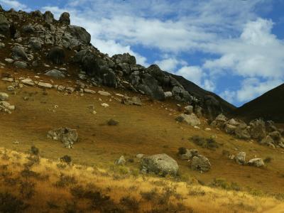 岩石, 新西兰, 山脉, 自然, 景观, 顶视图, 视图