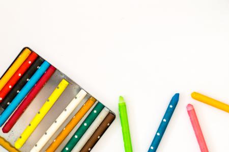 多彩, 蜡笔, 学校, 用品, 颜色, 艺术, 彩色的铅笔