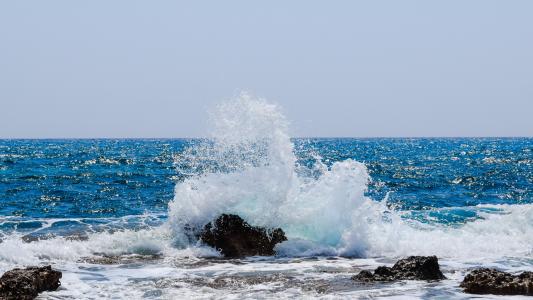 波, 粉碎, 海, 海岸, 自然, 岩石, 喷雾